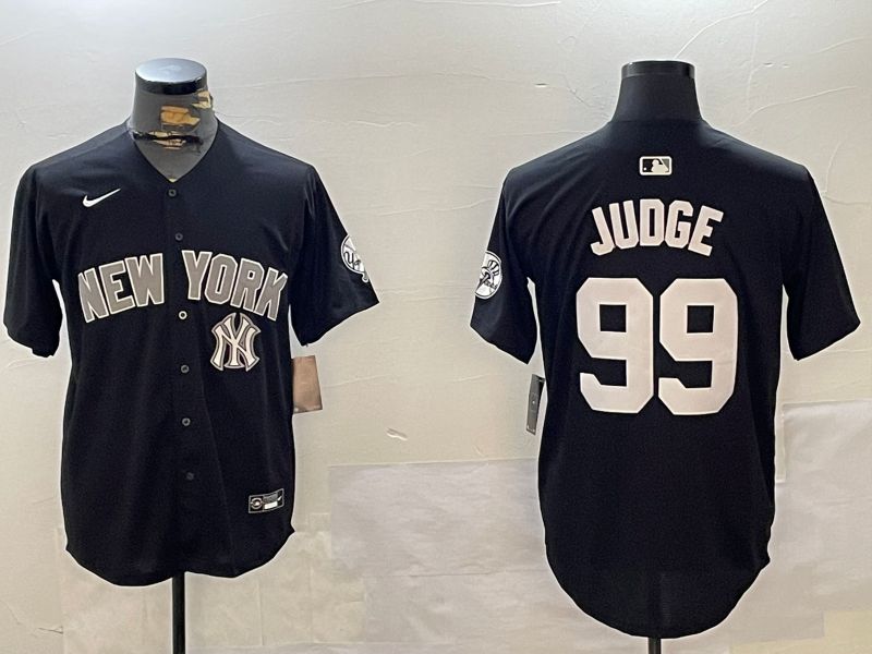 Men New York Yankees 99 Judge Black Game 2024 Nike MLB Jersey style 12023